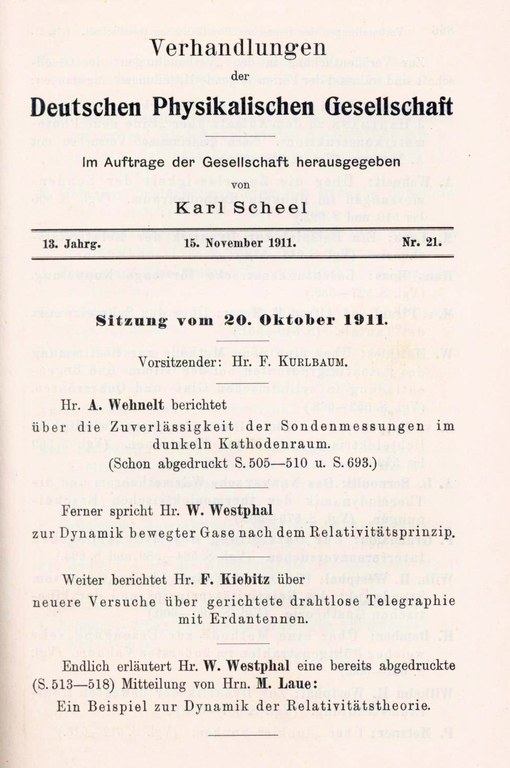 Auszug aus den Verhandlungen der DPG