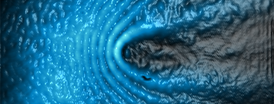 Example of a polariton quantum fluid, against an obstacle, above the sound velocity Sanvitto_1.png
