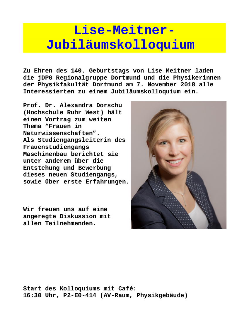 Lise-Meitner-Jubiläumskolloquium