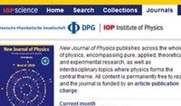 Helmholtz-Forscher publizieren im New Journal of Physics zu Sonderkonditionen